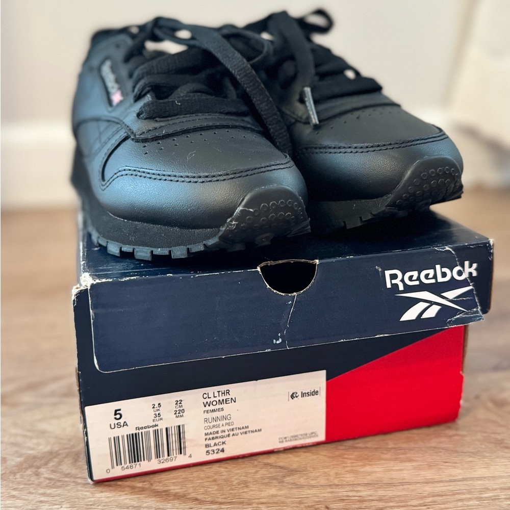 Reebok classic leather running shoes